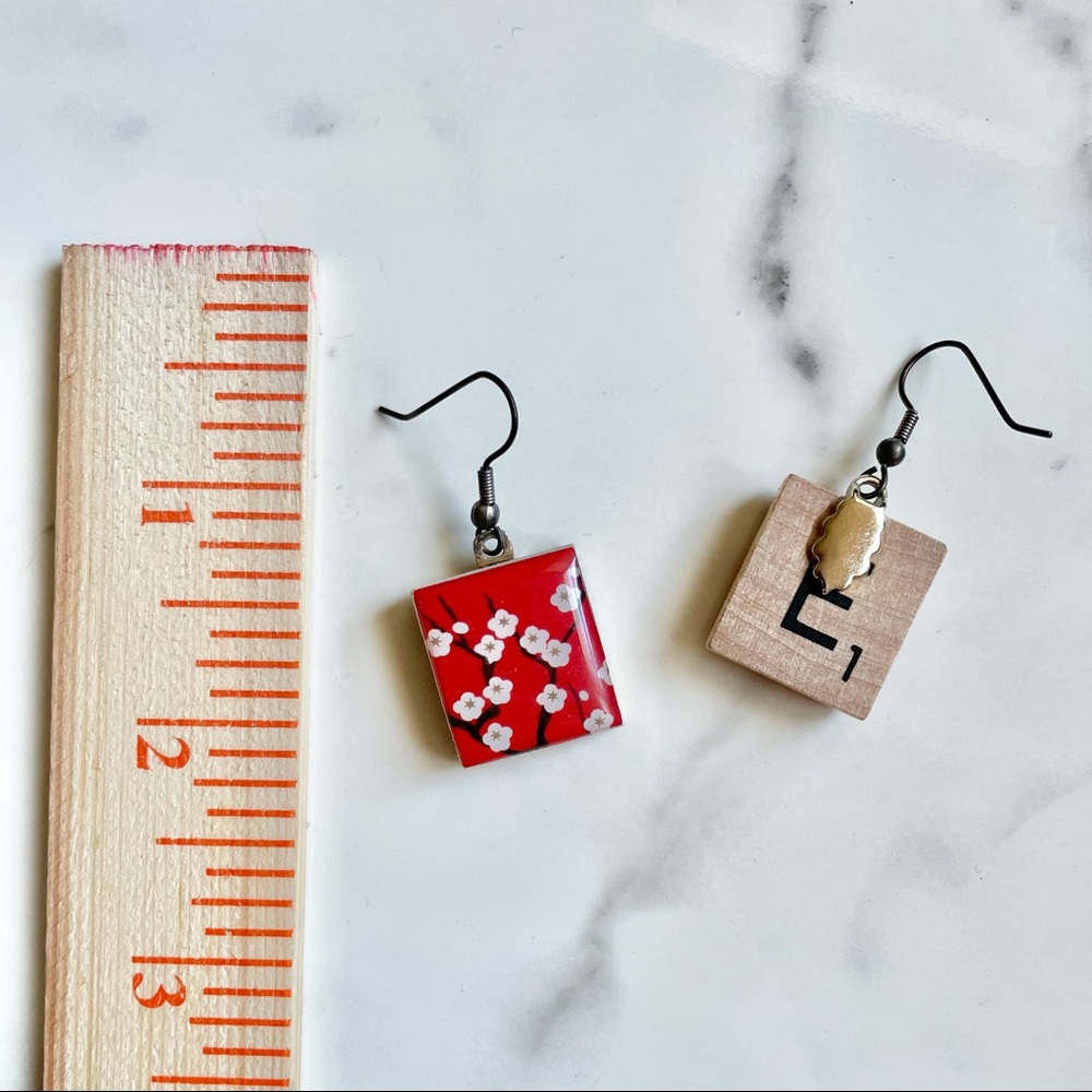 New scrabble earrings